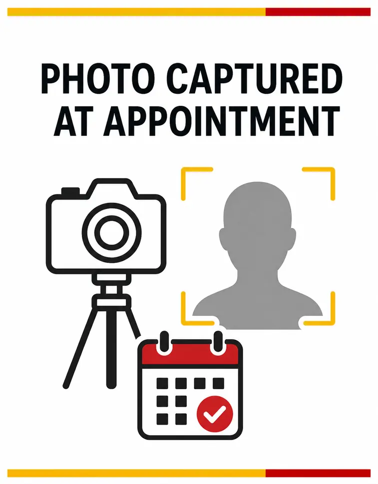 Example guide for Albanian passport and identity card photographs